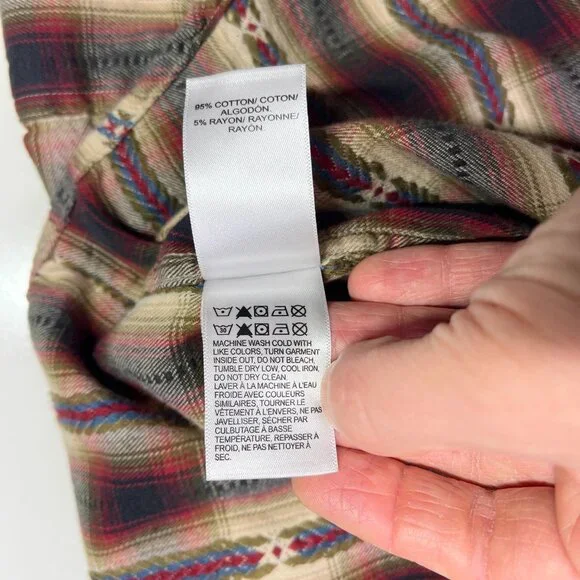 Lucky Brand Men's M Classic Fit Western Pearl Snap Shirt Cotton Rayon Blend - Picture 6 of 7